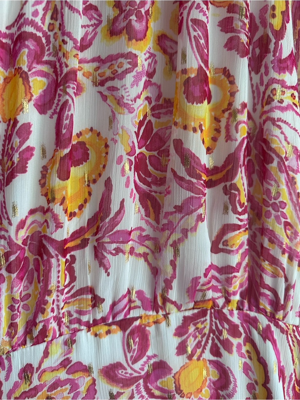 CeCe Pink and Yellow Paisley Tiered Halter Maxi Dress - Picture 2 of 7